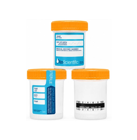 Olin Scientific 90mL Sterile Specimen Container - 25-pack