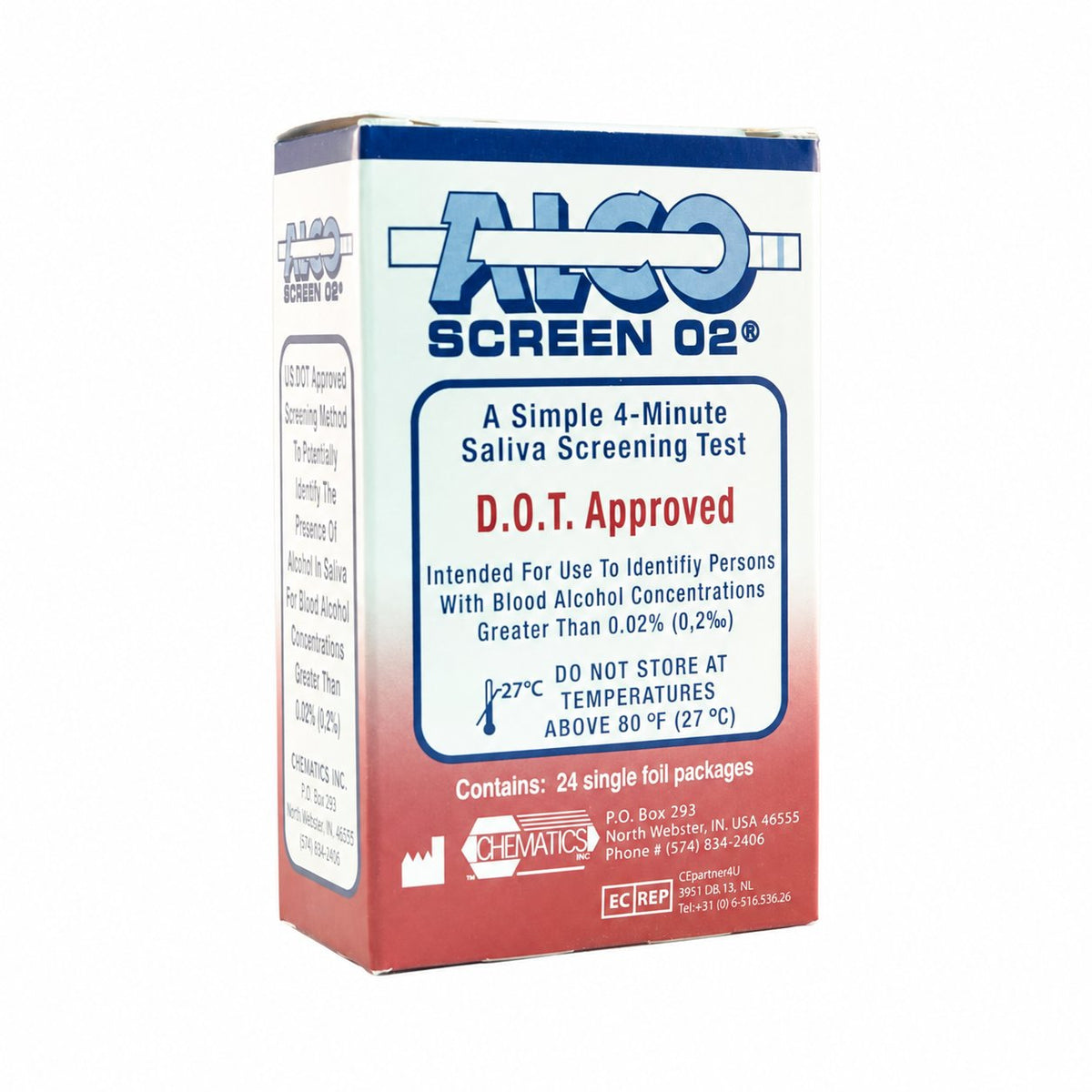 Alco-Screen 02 DOT Oral Fluid (Saliva) Alcohol Test - Box (24 tests)