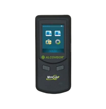 Alcovisor Mercury DOT evidential breath tester on a white background