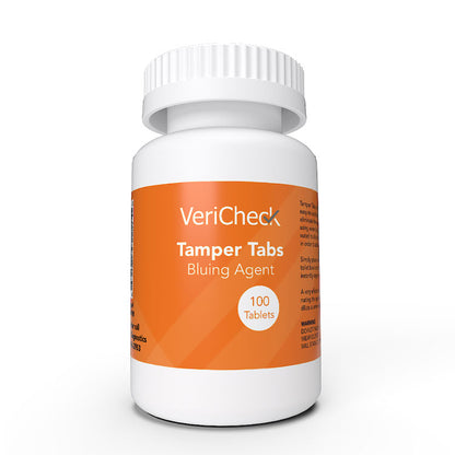 VeriCheck Tamper Tabs - Instant Bluing Agent - Bottle (100 tabs)