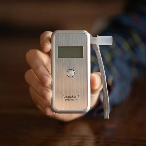 AlcoMate Premium AL7000 held in hand