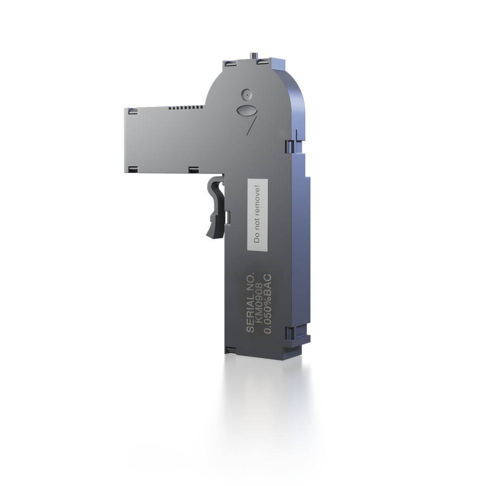 AlcoMate REVO replaceable fuel-cell sensor detail