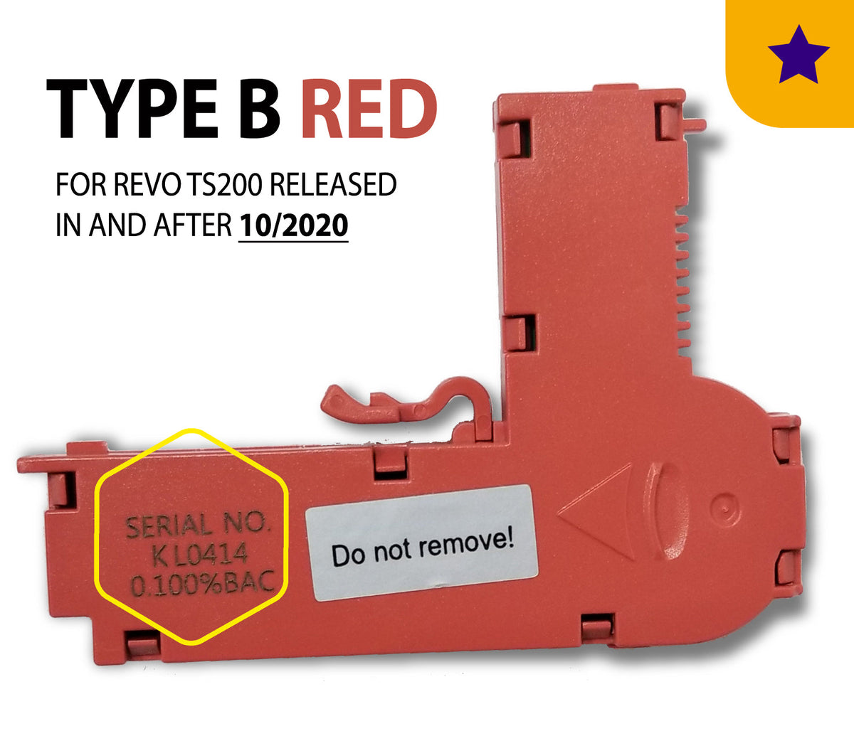 REVO Type B red replacement sensor identification — sold separately