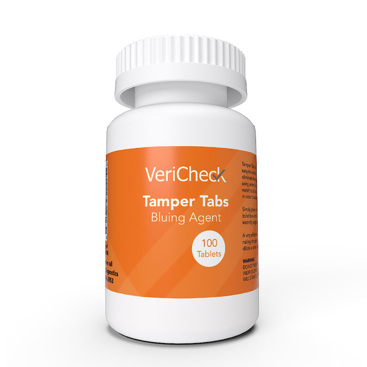 VeriCheck Tamper Tabs - Instant Bluing Agent - Bottle (100 tabs)